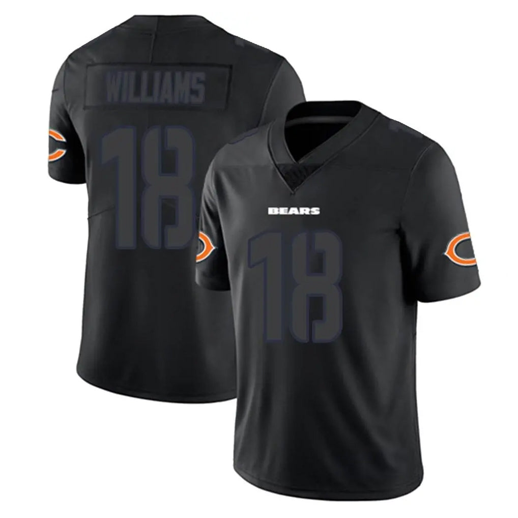 Choea C.Bears #18 Caleb Williams Player Black Impact Limited Game Stitched Jerseys