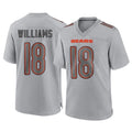Choea C.Bears #18 Caleb Williams Player Gray Atmosphere Fashion Game Stitched Jerseys