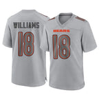 Choea C.Bears #18 Caleb Williams Player Gray Atmosphere Fashion Game Stitched Jerseys