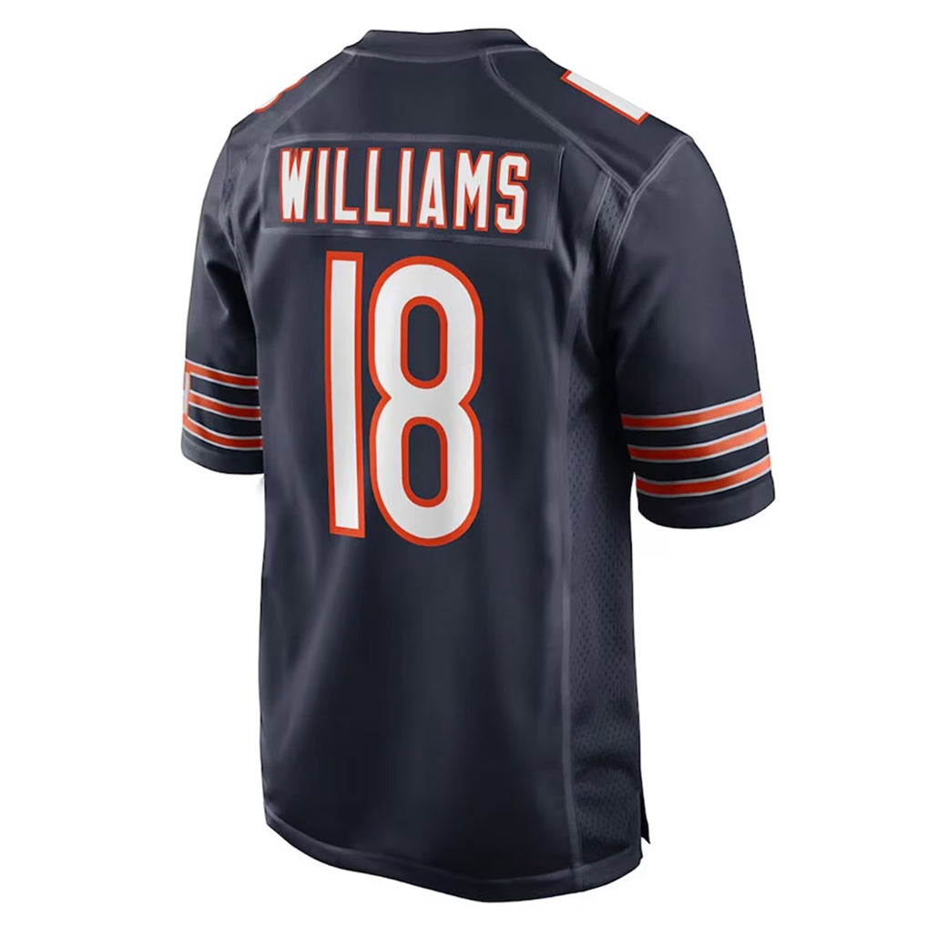 Choea C.Bears #18 Caleb Williams Player Navy Home Game Stitched Jerseys