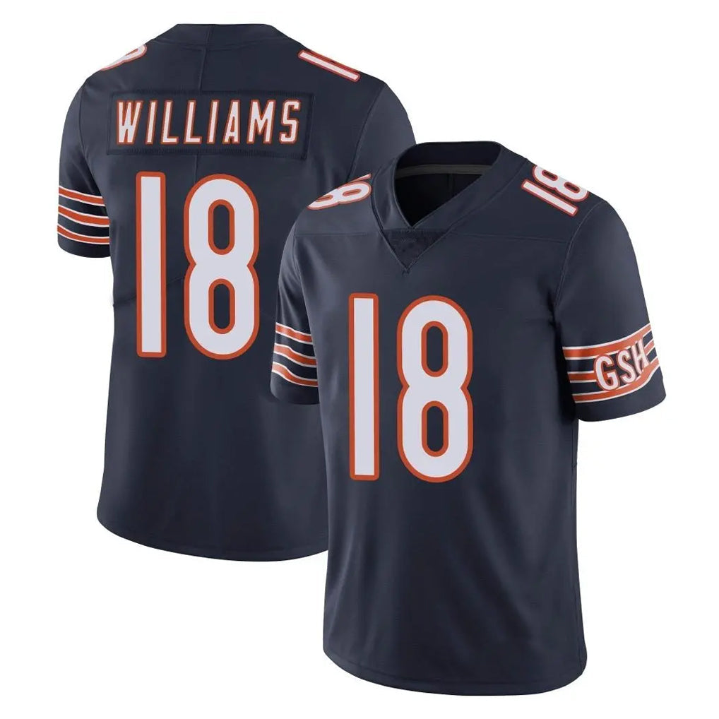 Choea C.Bears #18 Caleb Williams Player Navy Vapor Untouchable Limited Home Game Stitched Jerseys