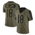 Choea C.Bears #18 Caleb Williams Player Olive Salute to Service Limited Stitched Jerseys
