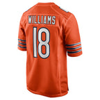 Choea C.Bears #18 Caleb Williams Player Orange Home Game Stitched Jerseys