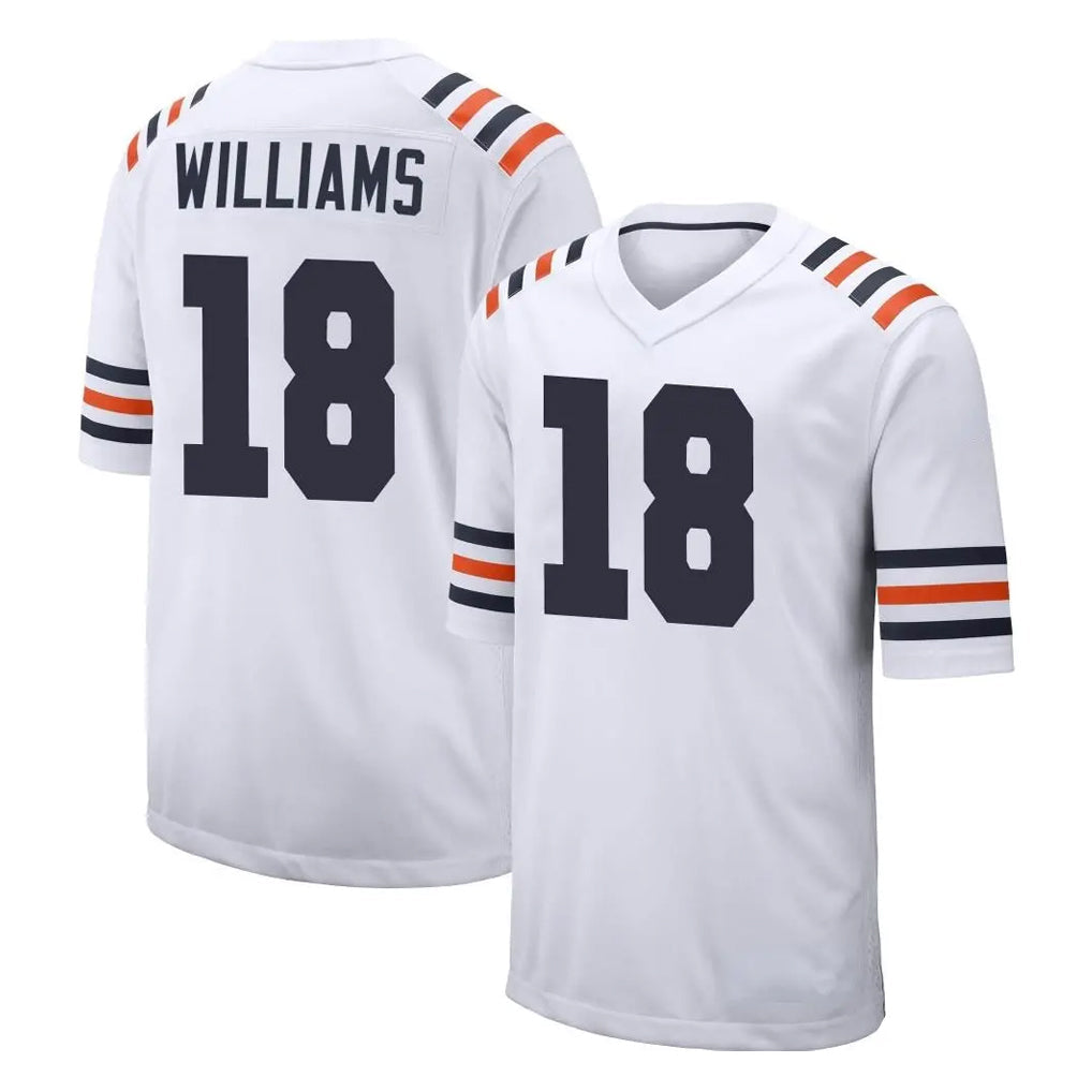 Choea C.Bears #18 Caleb Williams Player White Classic Home Game Stitched Jerseys