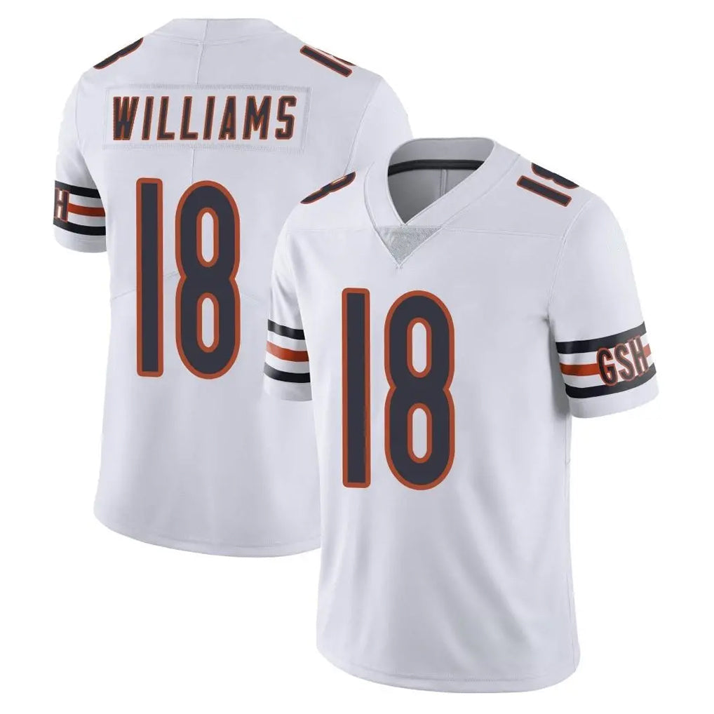Choea C.Bears #18 Caleb Williams Player White Vapor Untouchable Limited Home Game Stitched Jerseys