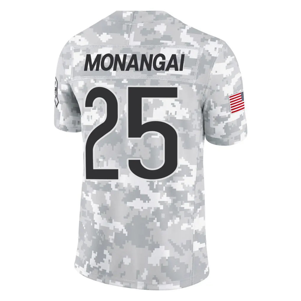 Choea C.Bears #25 Kyle Monangai Player Arctic Camo Salute to Service Limited Stitched Jerseys