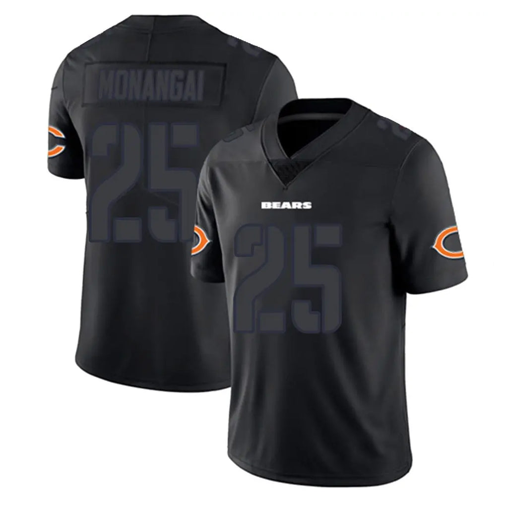Choea C.Bears #25 Kyle Monangai Player Black Impact Limited Game Stitched Jerseys