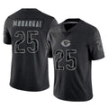 Choea C.Bears #25 Kyle Monangai Player Black REFLECTIVE Limited Game Stitched Jerseys