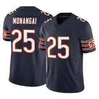 Choea C.Bears #25 Kyle Monangai Player Navy Vapor F.U.S.E. Limited Home Game Stitched Jerseys