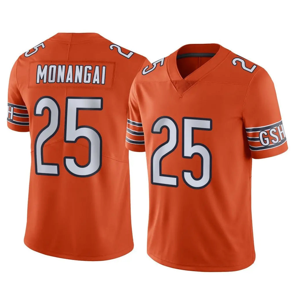 Choea C.Bears #25 Kyle Monangai Player Orange Alternate Vapor Limited Home Game Stitched Jerseys
