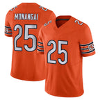 Choea C.Bears #25 Kyle Monangai Player Orange Vapor F.U.S.E. Limited Home Game Stitched Jerseys