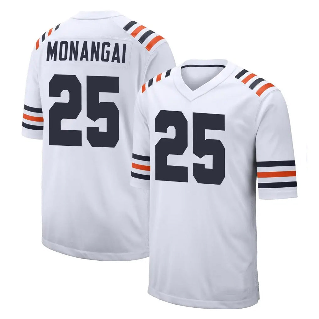 Choea C.Bears #25 Kyle Monangai Player White Classic Home Game Stitched Jerseys