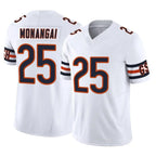 Choea C.Bears #25 Kyle Monangai Player White Vapor F.U.S.E. Limited Home Game Stitched Jerseys