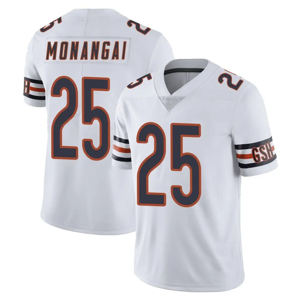 Choea C.Bears #25 Kyle Monangai Player White Vapor Untouchable Limited Home Game Stitched Jerseys