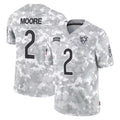 Choea C.Bears #2 D.J. Moore Player White Arctic Camo Salute to Service Limited Stitched Jerseys