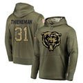 Choea C.Bears #31 Dillon Thieneman Player Olive Salute to Service Pullover Hoodies Home Game Stitched Jerseys
