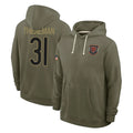 Choea C.Bears #31 Dillon Thieneman Player Olive Salute to Service Pullover Hoodies Limited Stitched Jerseys