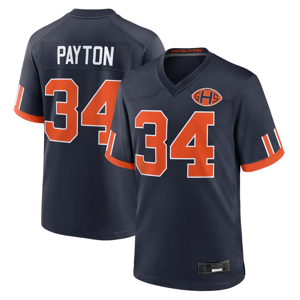 Choea C.Bears #34 Walter Payton Navy 2026 Rivalries Collection Game Stitched Jerseys