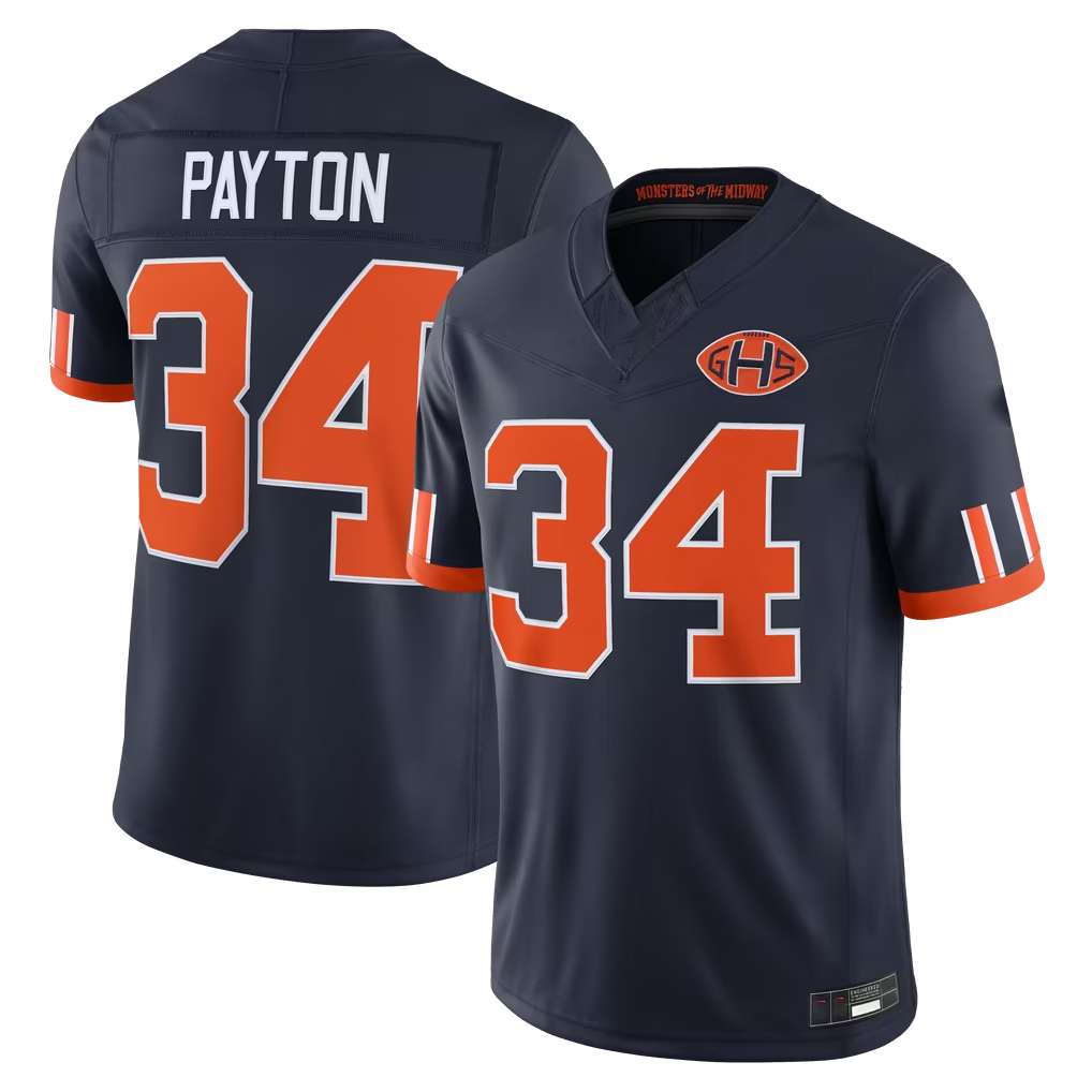Choea C.Bears #34 Walter Payton Navy 2026 Rivalries Collection Limited Stitched Jerseys