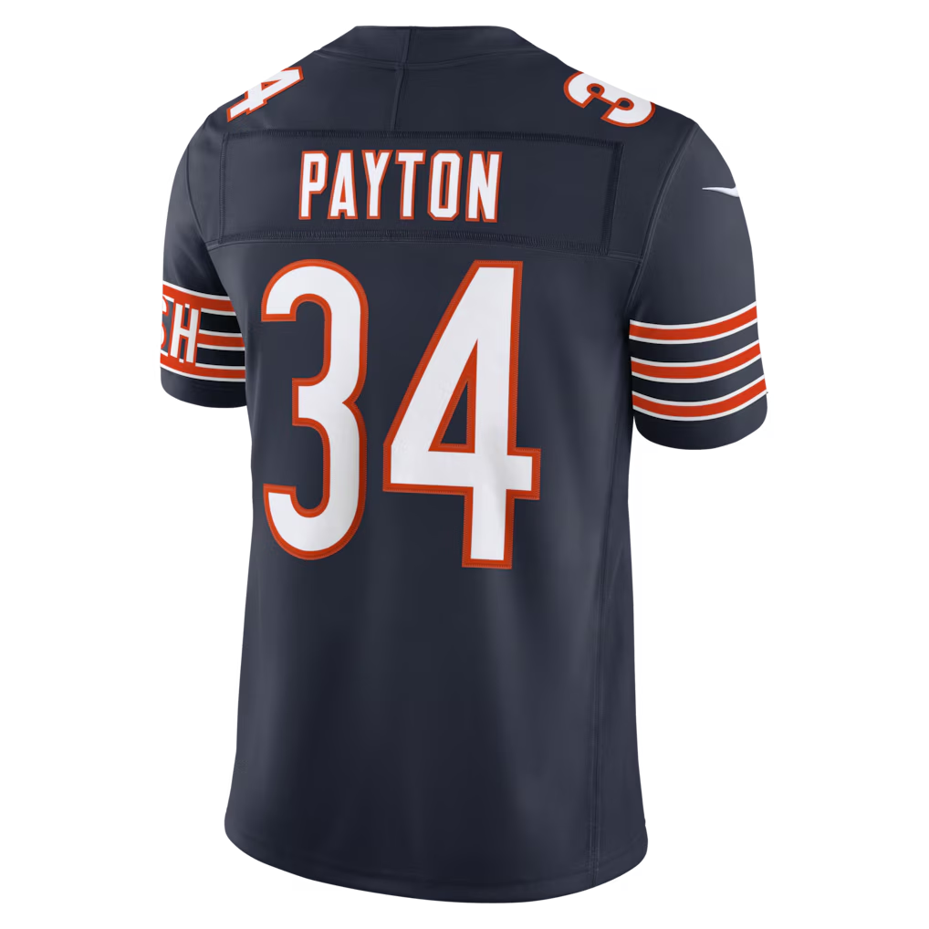 Choea C.Bears #34 Walter Payton Navy Vapor F.U.S.E. Stitched Retired Limited Stitched Jerseys