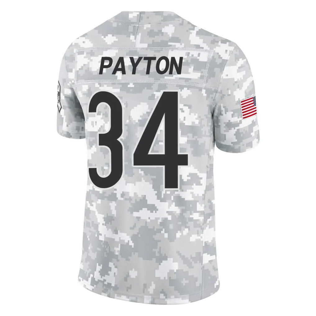 Choea C.Bears #34 Walter Payton Player Arctic Camo Salute to Service Limited Stitched Jerseys