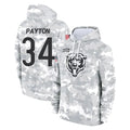 Choea C.Bears #34 Walter Payton Player Arctic Camo Salute to Service Pullover Hoodies Limited Stitched Jerseys