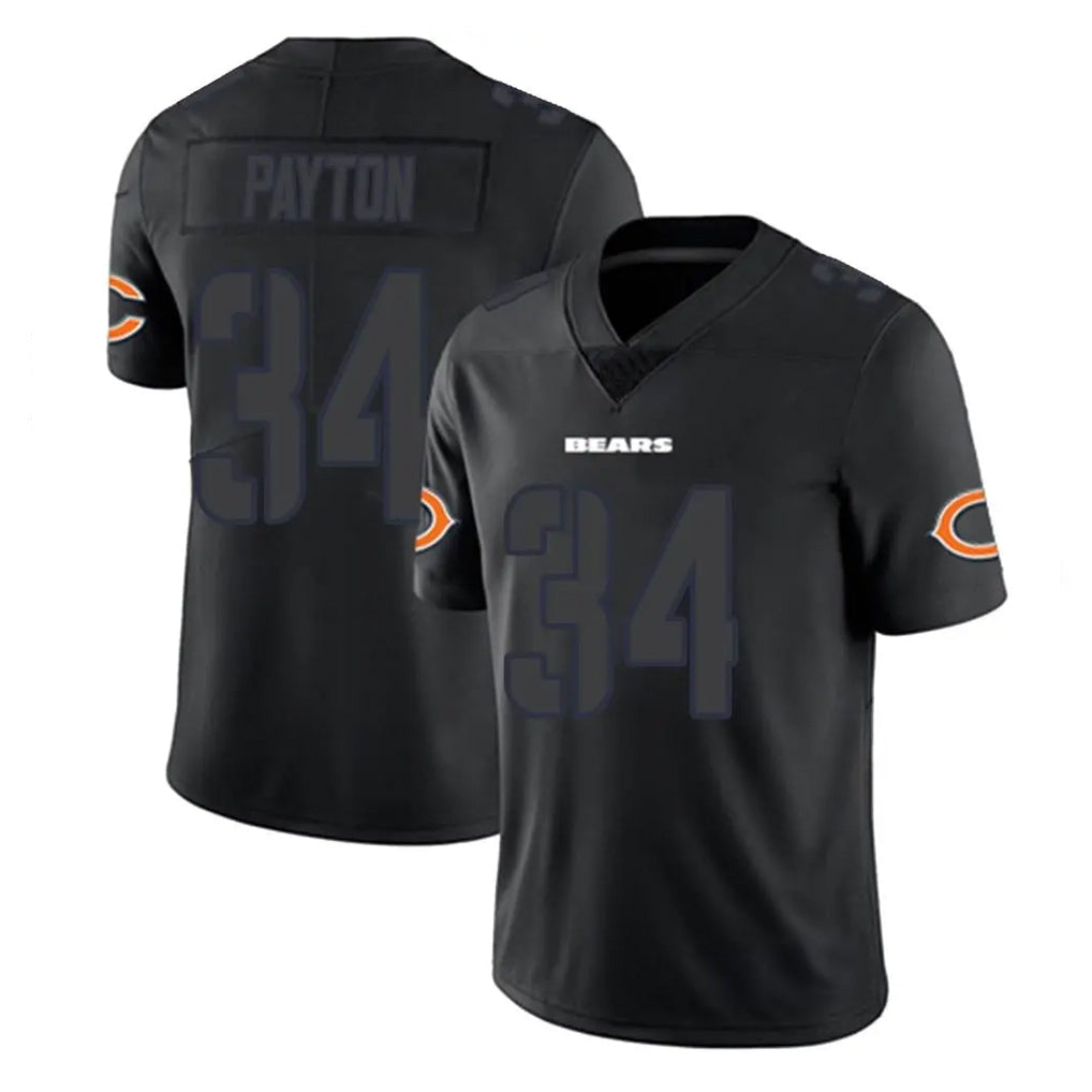 Choea C.Bears #34 Walter Payton Player Black Impact Limited Game Stitched Jerseys