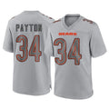 Choea C.Bears #34 Walter Payton Player Gray Atmosphere Fashion Game Stitched Jerseys