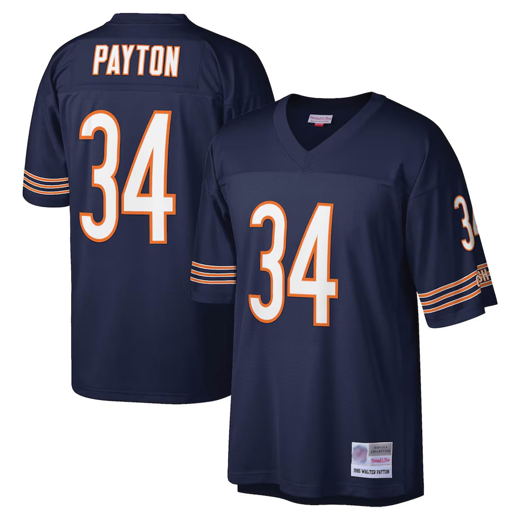 Choea C.Bears #34 Walter Payton Player Navy Mitchell & Ness Legacy Replica Stitched Jerseys