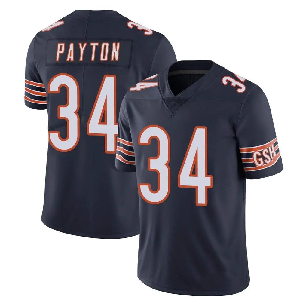 Choea C.Bears #34 Walter Payton Player Navy Vapor Untouchable Limited Home Game Stitched Jerseys