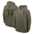 Choea C.Bears #34 Walter Payton Player Olive Salute to Service Pullover Hoodies Limited Stitched Jerseys