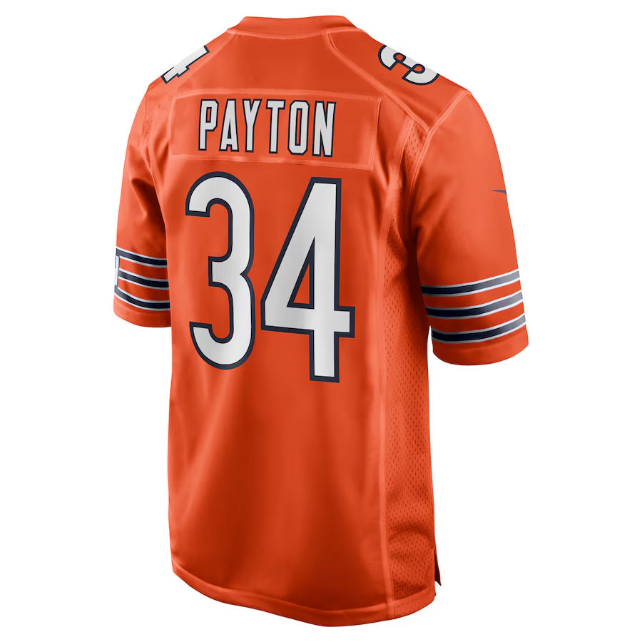 Choea C.Bears #34 Walter Payton Player Orange Alternate Game Stitched Jerseys
