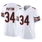 Choea C.Bears #34 Walter Payton Player White Vapor F.U.S.E. Limited Home Game Stitched Jerseys