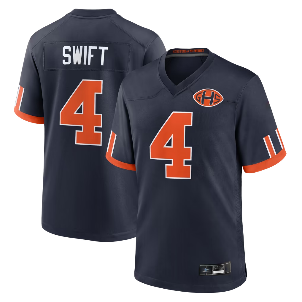 Choea C.Bears #4 D'Andre Swift Navy 2026 Rivalries Collection Game Stitched Jerseys