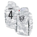 Choea C.Bears #4 D'Andre Swift Player Arctic Camo Salute to Service Pullover Hoodies Limited Stitched Jerseys