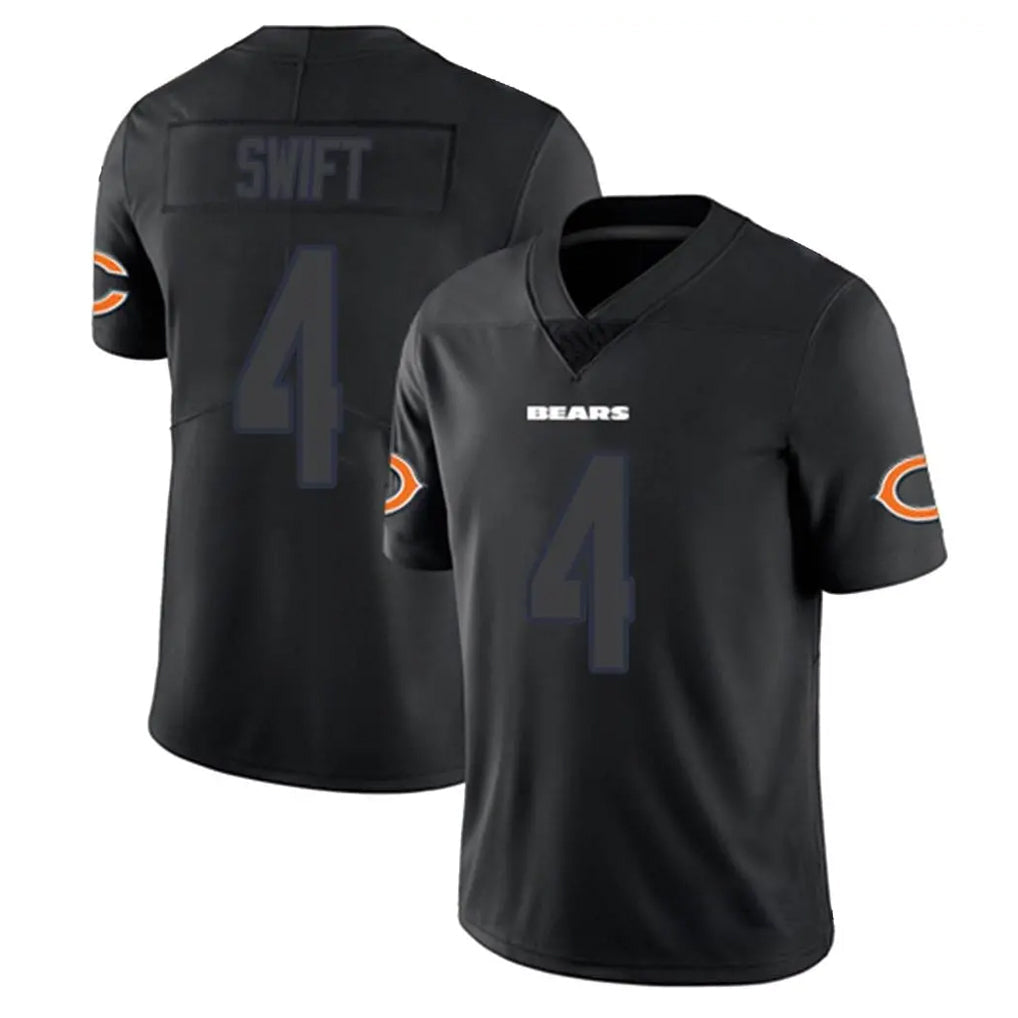 Choea C.Bears #4 D'Andre Swift Player Black Impact Limited Game Stitched Jerseys