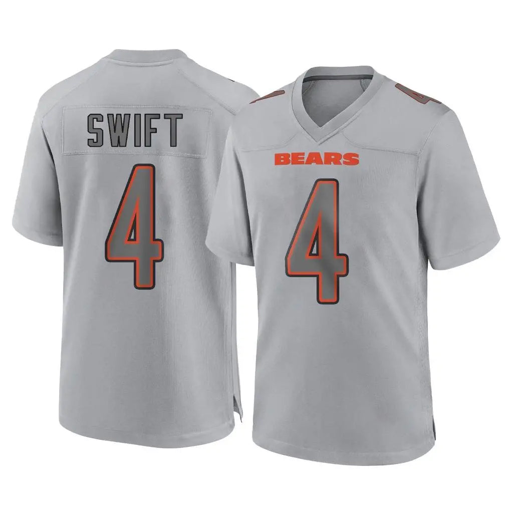 Choea C.Bears #4 D'Andre Swift Player Gray Atmosphere Fashion Game Stitched Jerseys