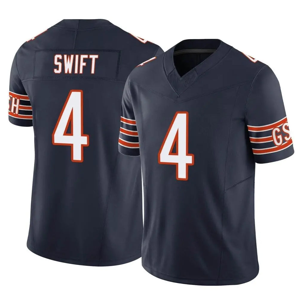 Choea C.Bears #4 D'Andre Swift Player Navy Vapor F.U.S.E. Limited Home Game Stitched Jerseys