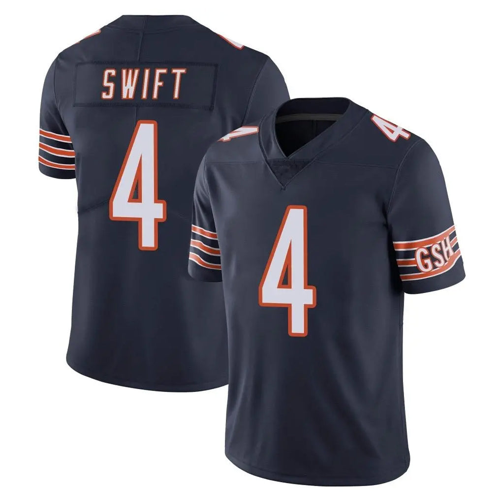 Choea C.Bears #4 D'Andre Swift Player Navy Vapor Untouchable Limited Home Game Stitched Jerseys