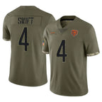 Choea C.Bears #4 D'Andre Swift Player Olive Salute to Service Limited Game Stitched Jerseys