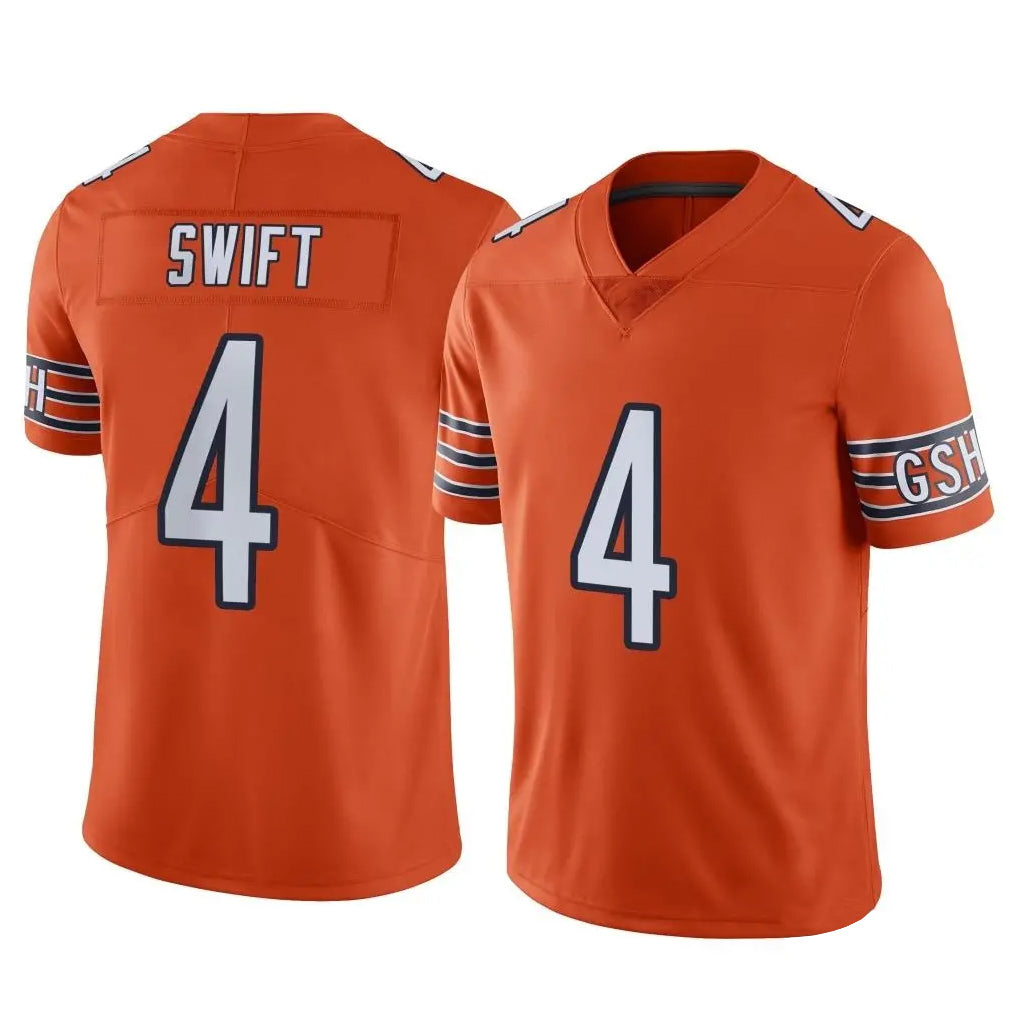 Choea C.Bears #4 D'Andre Swift Player Orange Alternate Vapor Limited Home Game Stitched Jerseys