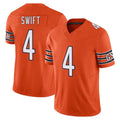 Choea C.Bears #4 D'Andre Swift Player Orange Vapor F.U.S.E. Limited Home Game Stitched Jerseys