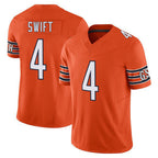 Choea C.Bears #4 D'Andre Swift Player Orange Vapor F.U.S.E. Limited Home Game Stitched Jerseys