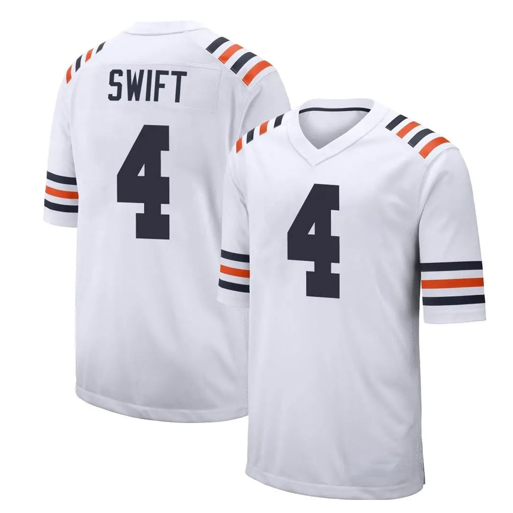 Choea C.Bears #4 D'Andre Swift Player White Classic Home Game Stitched Jerseys
