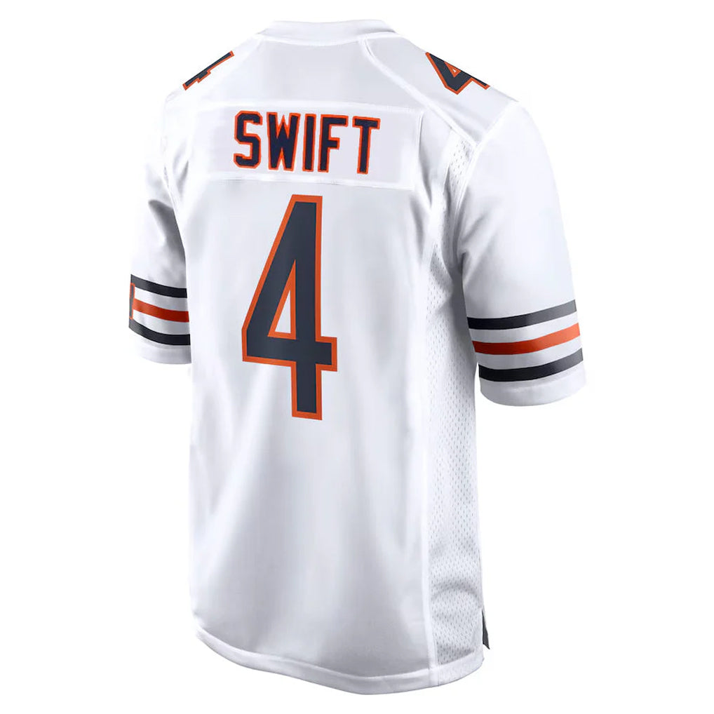 Choea C.Bears #4 D'Andre Swift Player White Home Game Stitched Jerseys