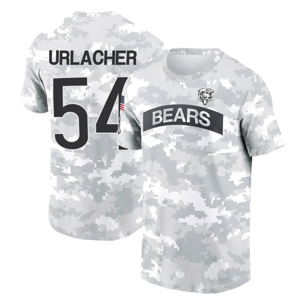 Choea C.Bears #54 Brian Urlacher Player Arctic Camo Salute to Service Performance T-Shirt Limited Stitched Jerseys