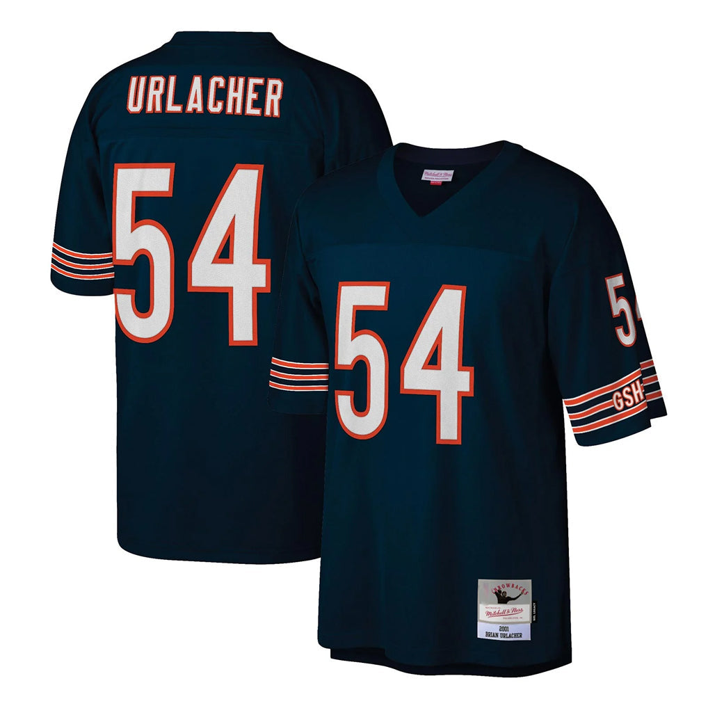 Choea C.Bears #54 Brian Urlacher Player Navy Mitchell & Ness Legacy Replica Stitched Jerseys