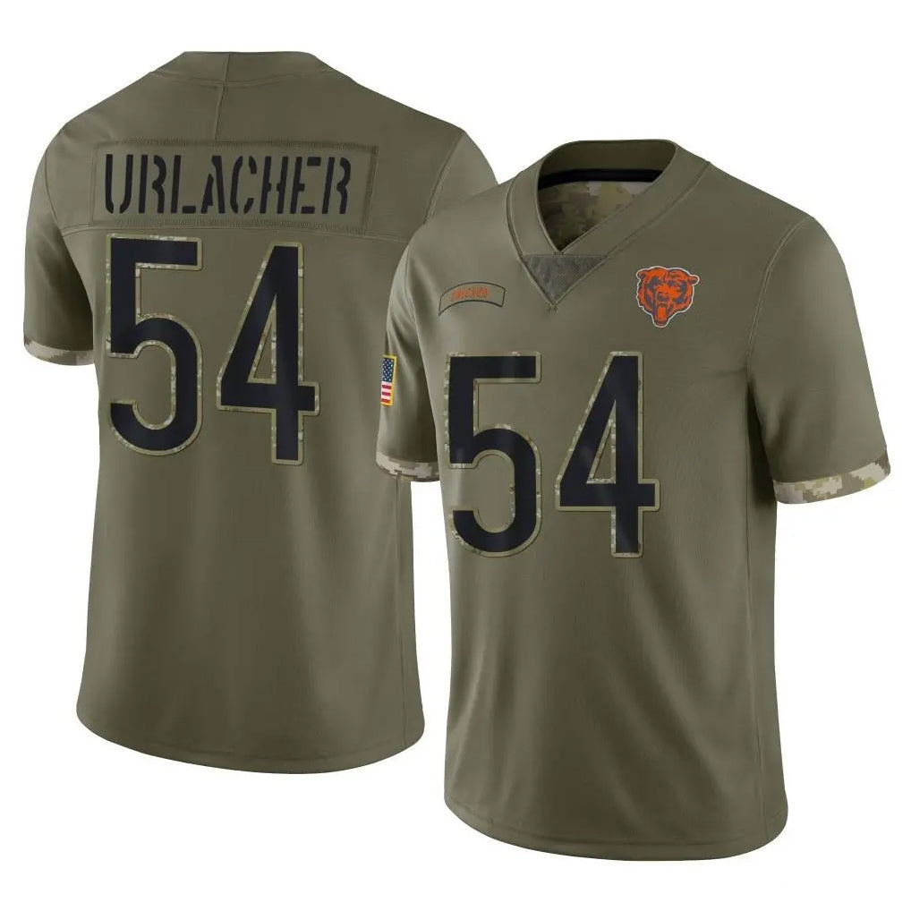 Choea C.Bears #54 Brian Urlacher Player Olive Salute to Service Limited Game Stitched Jerseys