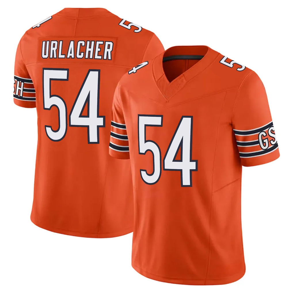 Choea C.Bears #54 Brian Urlacher Player Orange Vapor F.U.S.E. Limited Home Game Stitched Jerseys