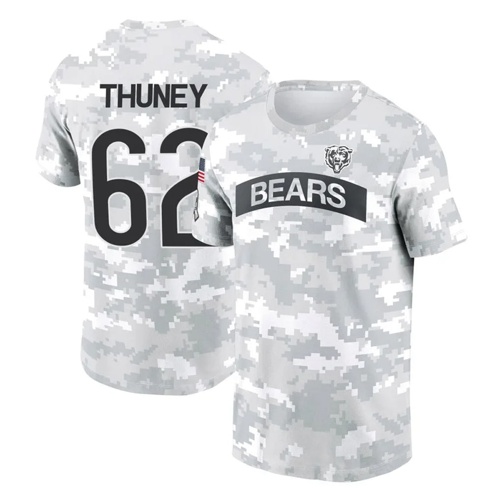 Choea C.Bears #62 Joe Thuney Player Arctic Camo Salute to Service Performance T-Shirt Limited Stitched Jerseys